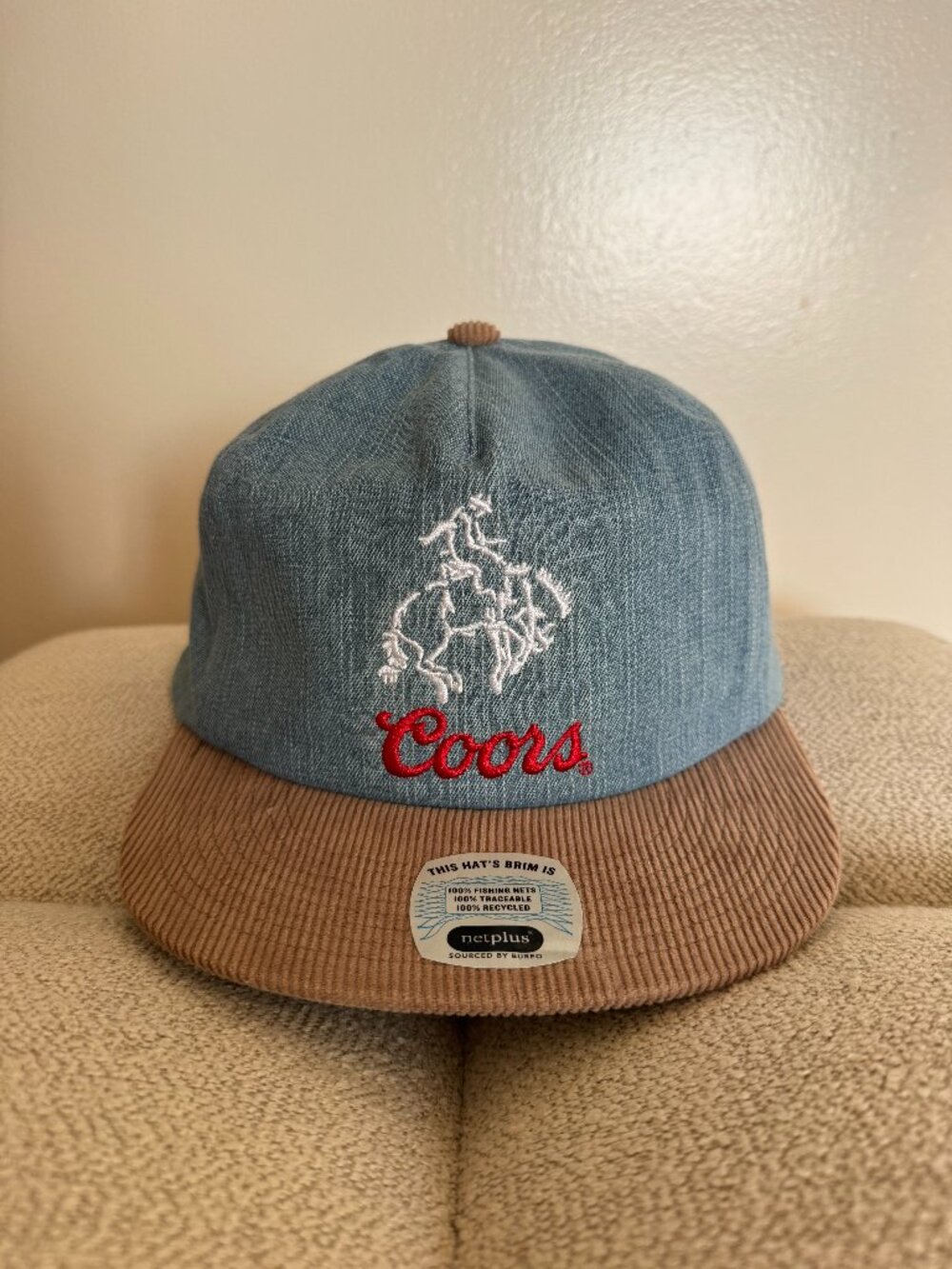 Brixton x Coors Colt Blue & Tan Snapback Hat